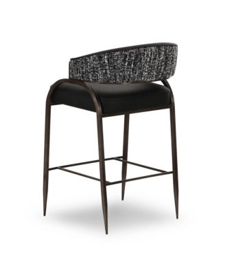  Tatum Faux Leather 2-Tone Counter Stool