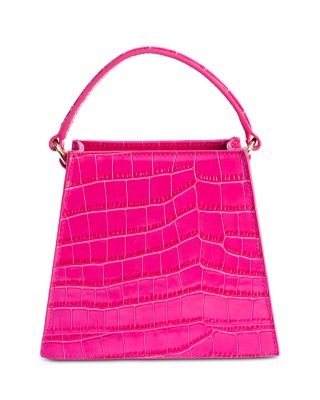 Kandi Croc Embossed Leather Handbag