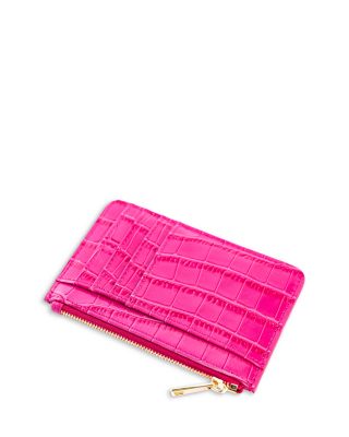 Carrie Croc Embossed Leather Card Holder 