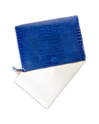 Layla Embossed Leather Laptop Case