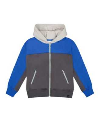 Boys' Color Blocked Zip Front Fleece Hoodie - Little Kid, Big Kid