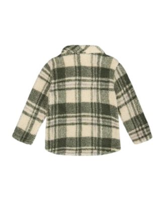 Boys' Faux Fur Long Sleeve Zip Front Overshirt - Little Kid