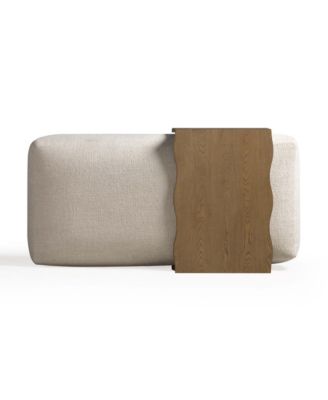 Spencer Performance Basketweave Ottoman with Bridge Table