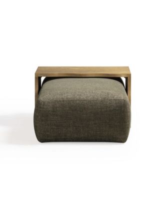 Spencer Performance Basketweave Ottoman with Bridge Table