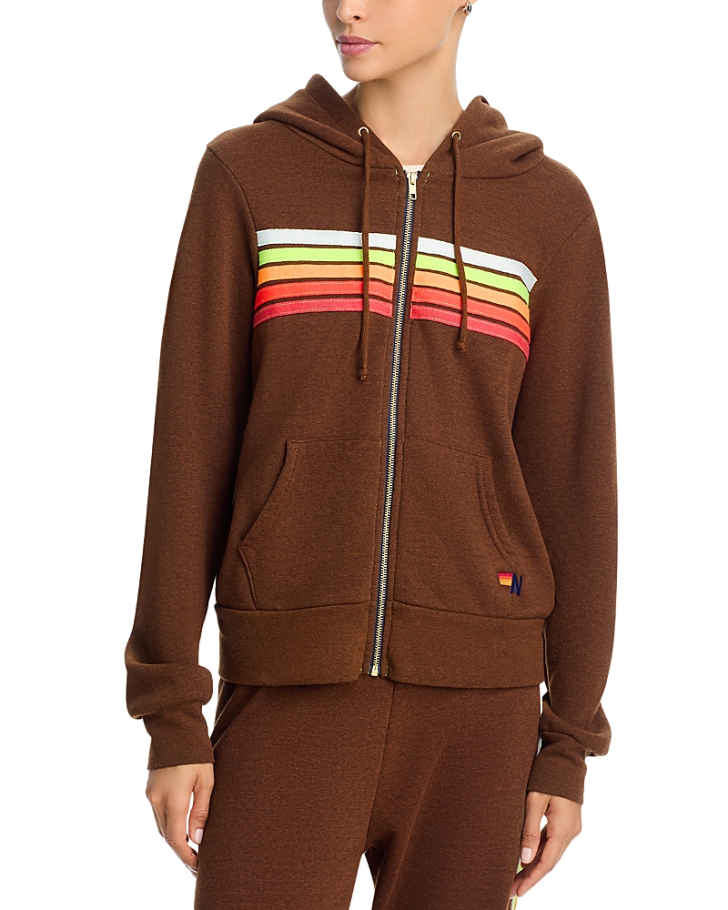 Aviator Nation Rainbow Stripe Hoodie