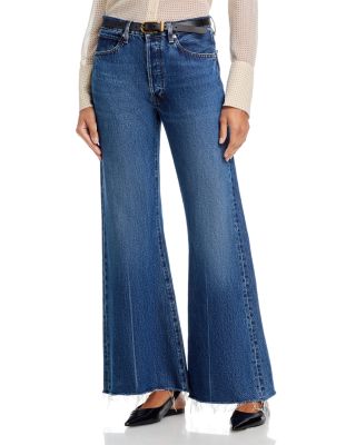The Lax High Rise Flare Jeans in Antidote Raw Fray