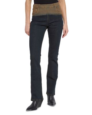 Lyssé - Ceri High Rise Slim Flared Jeans in Dip Dye Black