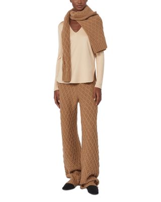 Pevera Camel Wool Knit Pants