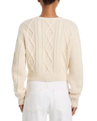 The Cable Knit Cashmere Cardigan Sweater 