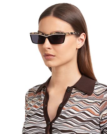 Solid Rectangular Sunglasses, 63mm
