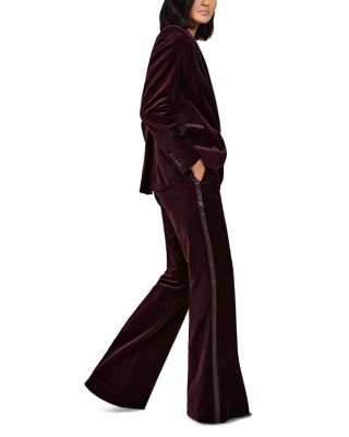 Petite Elia Velvet Flare Trousers