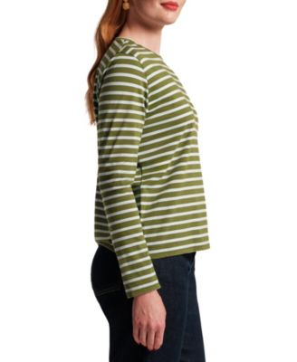  Women's Long Sleeve Striped T-Shirt