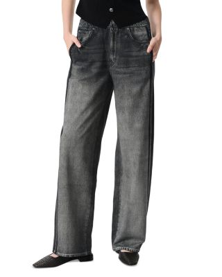 rag & bone Miramar Terry Wide Leg Track Pants | Bloomingdale's