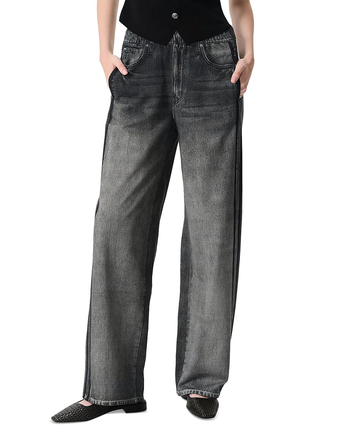 rag & bone Miramar Terry Wide Leg Track Pants