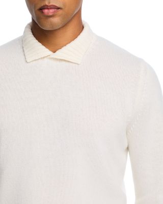 Split Mock Neck Cashmere Sweater