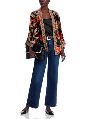 Merhawi Textured Velvet Kimono