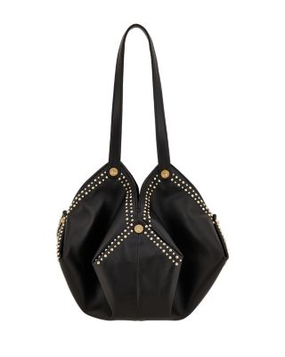 Protea Studded Leather Shoulder Bag