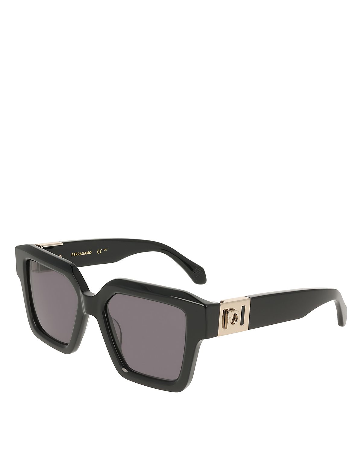 Ferragamo Solid Square Sunglasses, 53mm