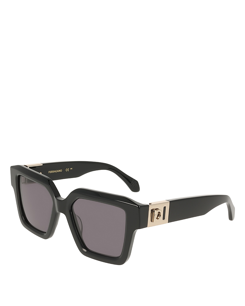 Ferragamo Solid Square Sunglasses, 53mm
