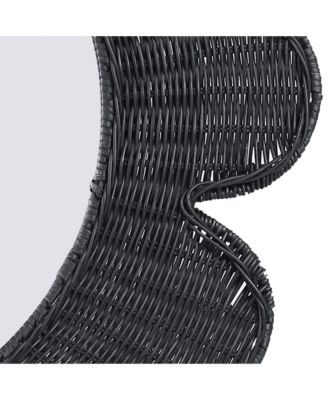 Coralie Rattan Round Mirror