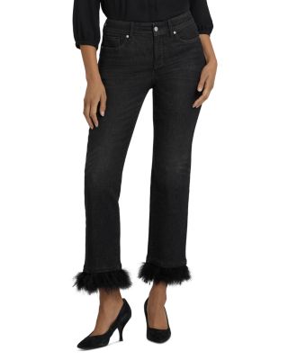 Marilyn High Rise Ankle Straight Jeans in French Nightfall