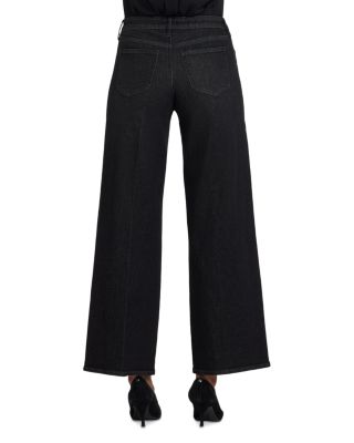 Teresa High Rise Rhinestone Wide Leg Jeans in French Nightfall