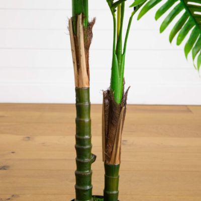 4&#39; UV Resistant Artificial Double Robellini Palm Tree (Indoor/Outdoor)