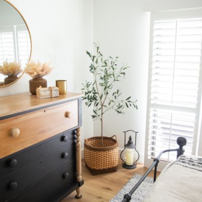 5&#39; Artificial Slim Minimalist Olive Tree