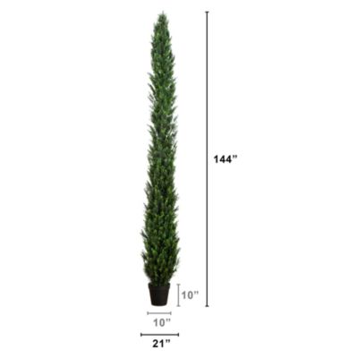 12' UV Resistant Artificial Cedar Pine Tree (Indoor/Outdoor)