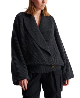  Oversized Wrap Knit Jumper