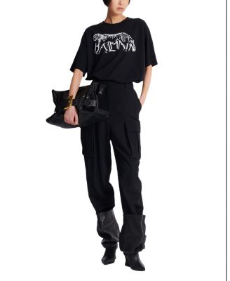  T-Shirt with Leopard Print