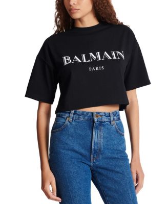 Boxy Cropped T-Shirt with Print