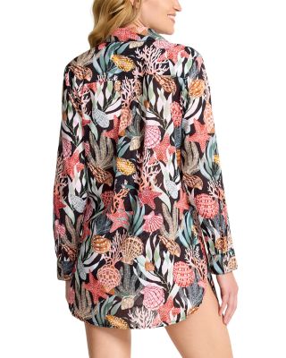 Shell Sands Boyfriend Shirt Swim Cover-Up