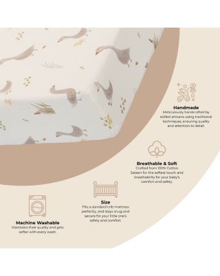 Crane Baby Unisex Charlie Fitted Crib Sheet