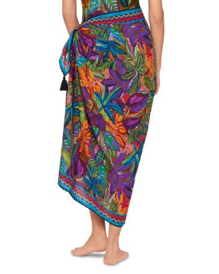 Cactus Flower Pareo Swim Cover-Up