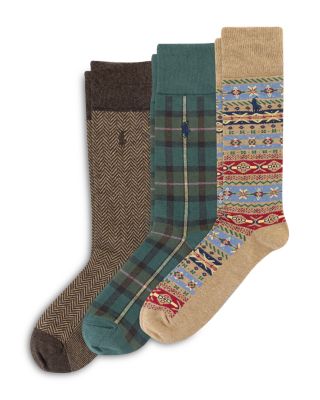 Polo Ralph Lauren - Fall Patterned Slack Socks, Pack of 3