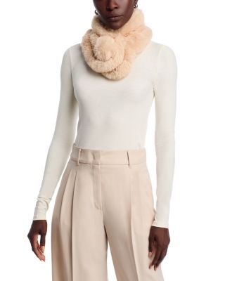 Faux Fur Pompom Scarf