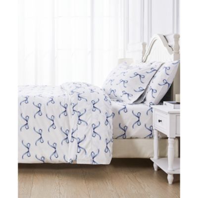 Crisp Bows Percale Sheet Set, Queen