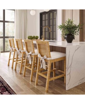 Amara Rattan Performance Fabric Bar Stool