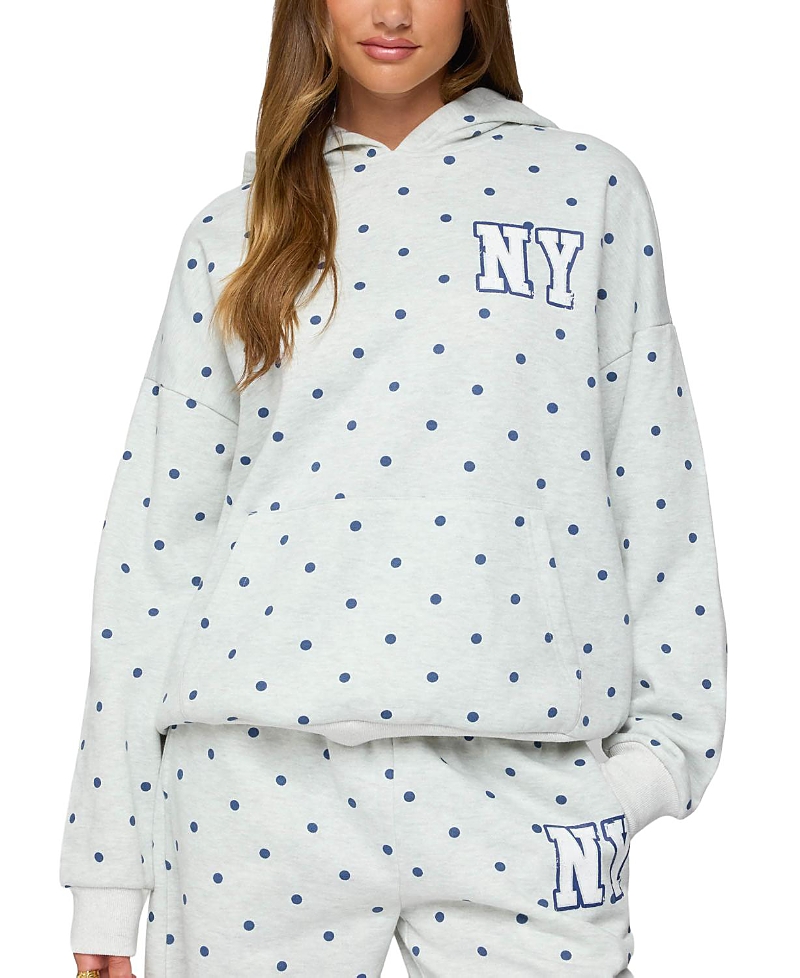 Edikted Ny Babe Polka Dot Hoodie