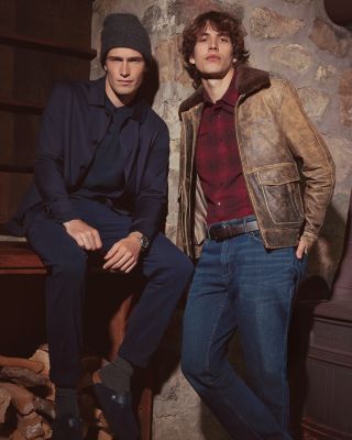 Slim Fit Ribbed Henley - Exclusive