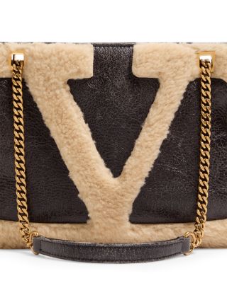 Viva Superstar Small Shearling Shopping Shoulder Bag