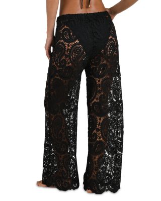Geraldine Paisley Crochet Cover-Up Pants