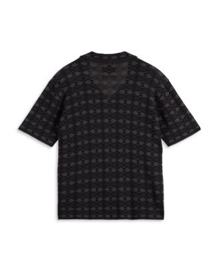 Tone on Tone Knitted Camp Shirt