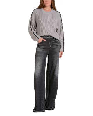 Ribbed Blanket Stitch Sweater