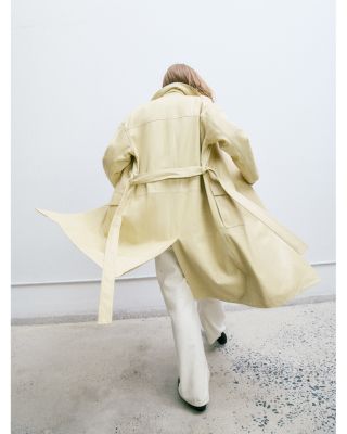 Rue Leather Trench Coat