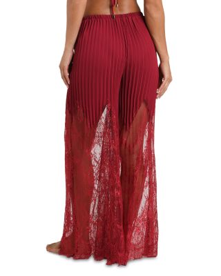 Sharon Lace Solids Wide Leg Pants Swim Cover-Up
