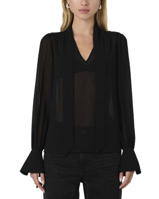 Eden Tie Neck Long Sleeve Blouse 