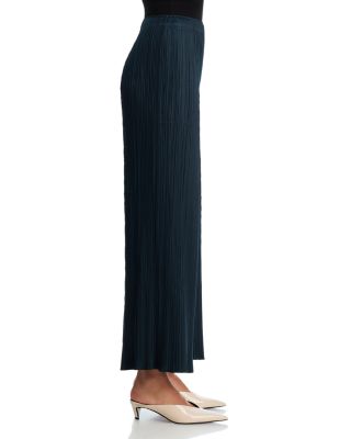 Pliss&eacute; Wide Leg Pants