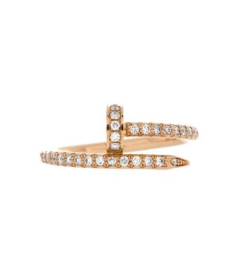  Small Juste un Clou Paved Ring 18K Rose Gold with Diamonds